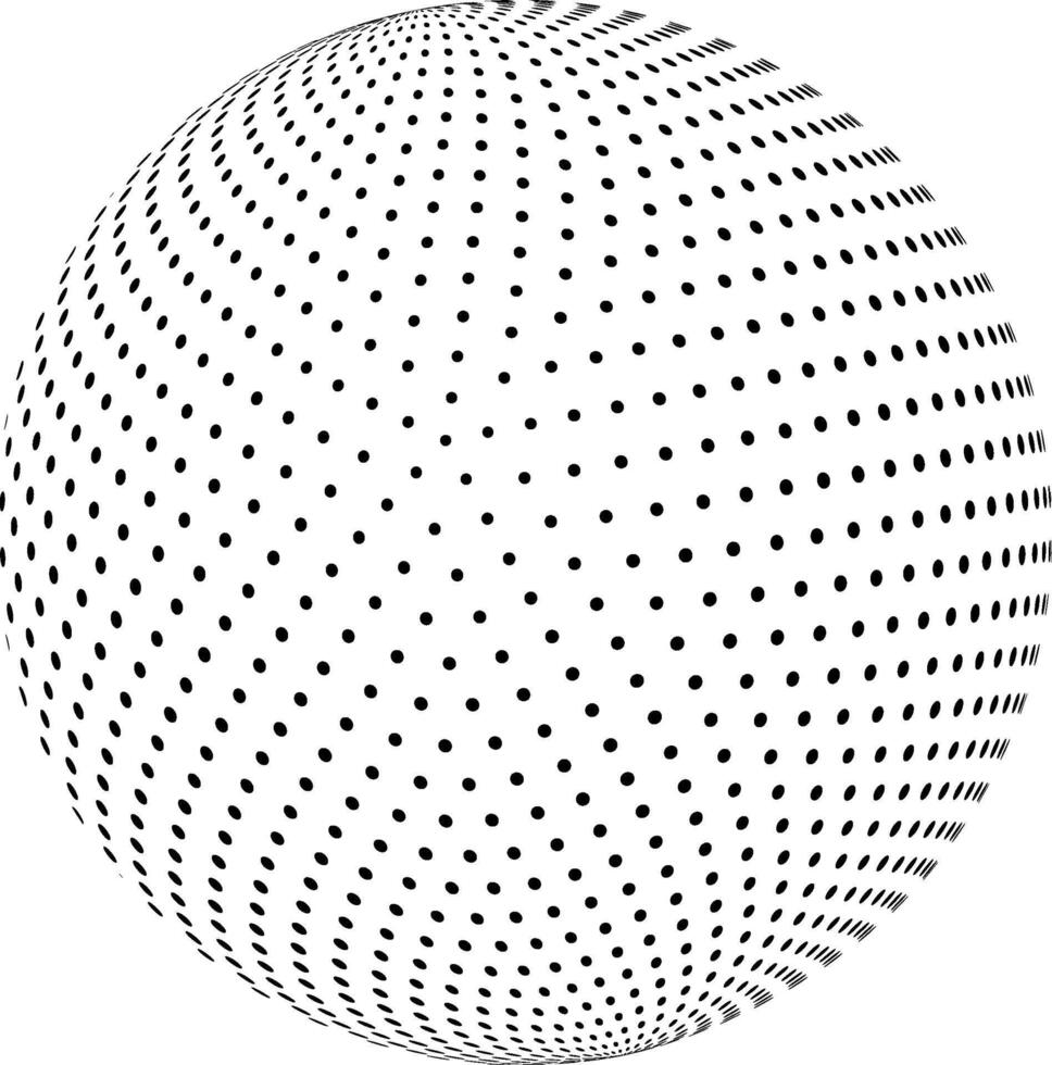 Dotted sphere forming abstract global network pattern vector