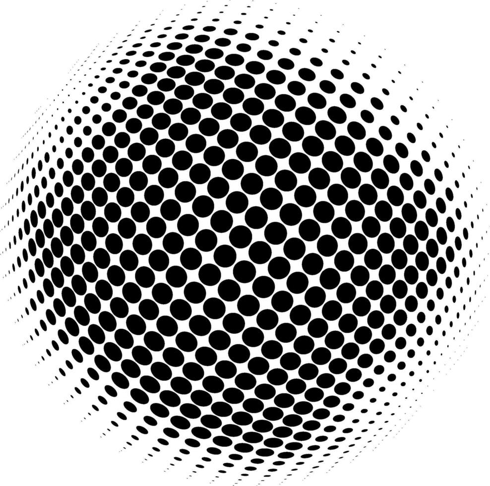 Halftone sphere grid fading pattern background vector