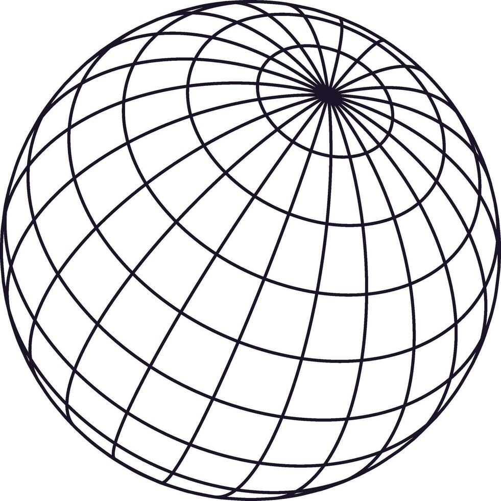 Global network grid sphere connecting world information vector