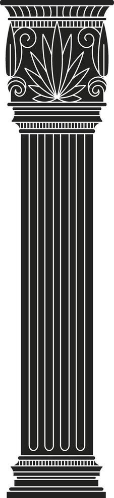 Classical architectural column symbolizing support and strength vector