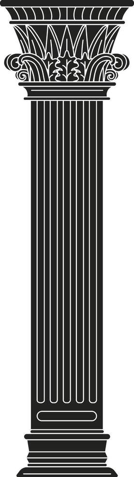 Corinthian column illustrating classical architecture support vector