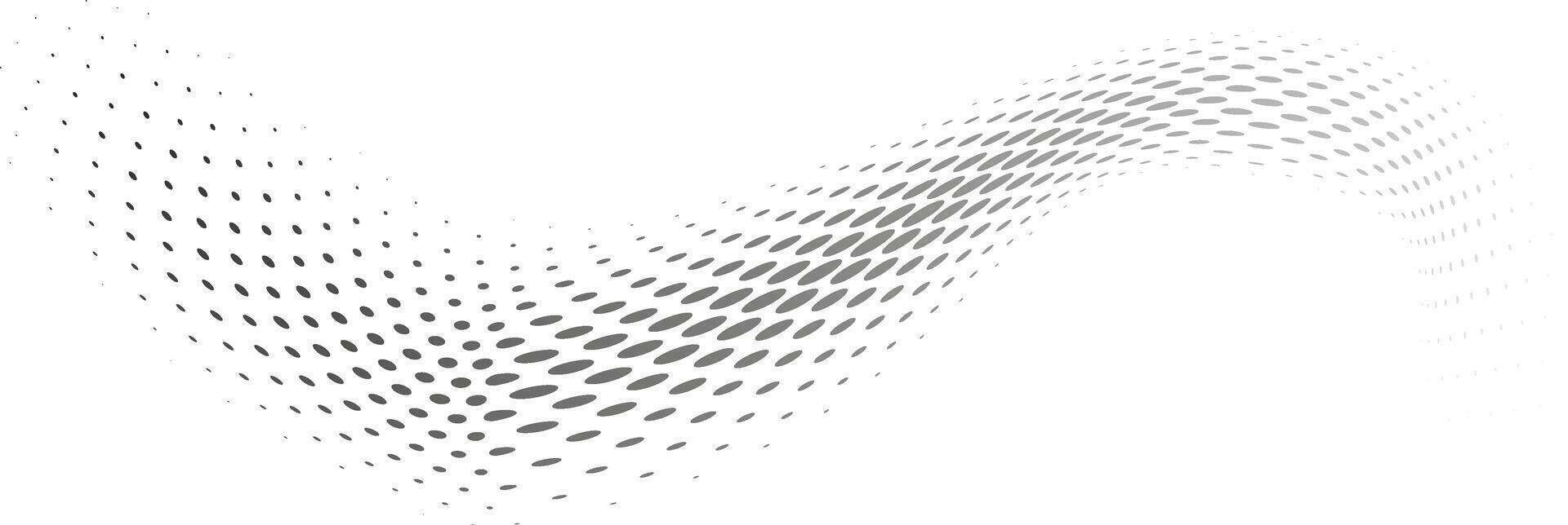 Abstract halftone wave pattern creating dynamic background vector