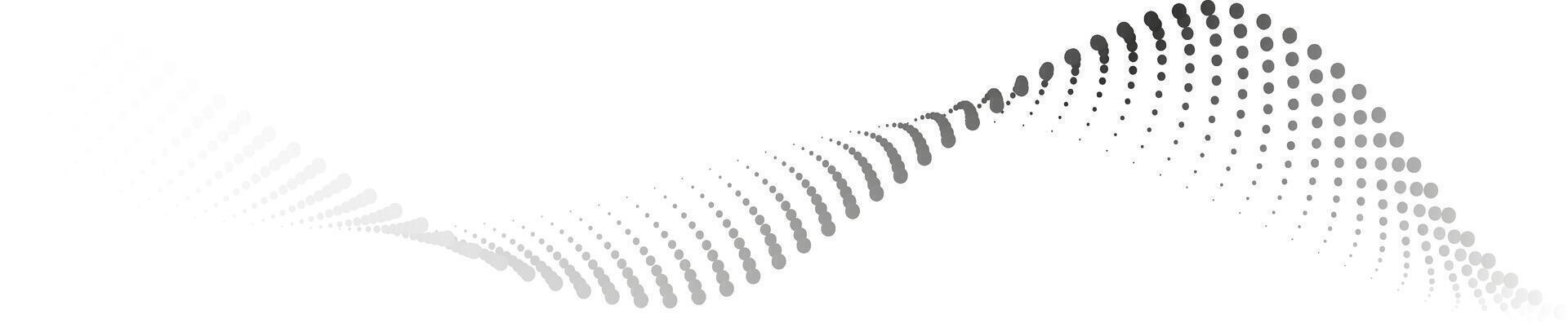 Dotted wave pattern creating futuristic data flow background vector