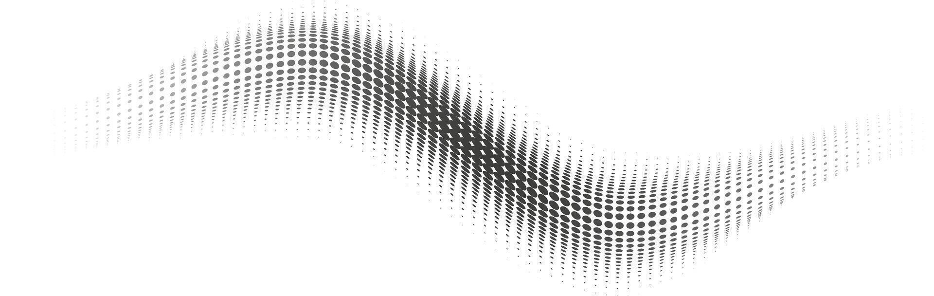 Halftone dot wave pattern creating abstract background design vector