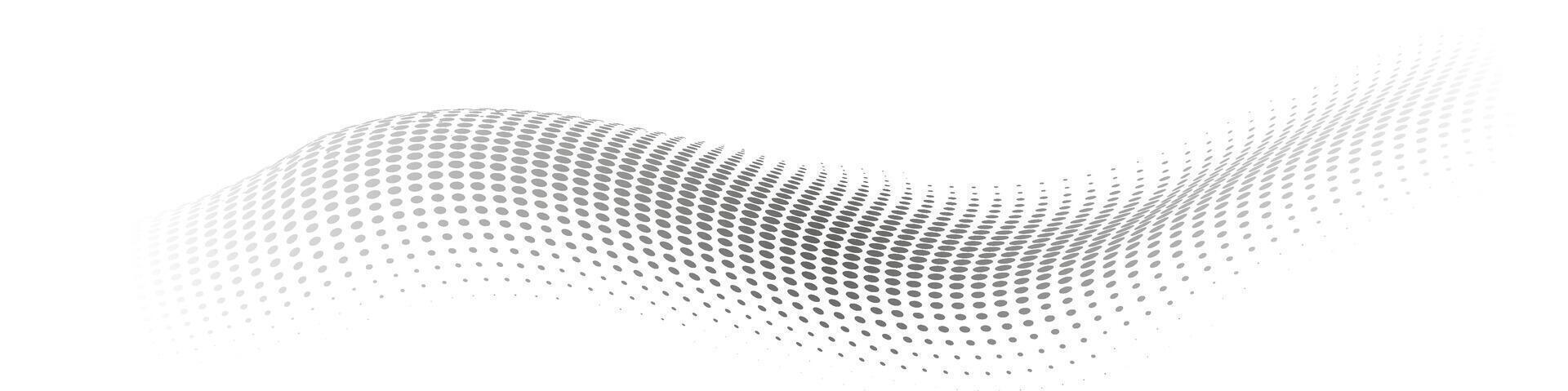 Waving halftone dots creating abstract digital pattern vector