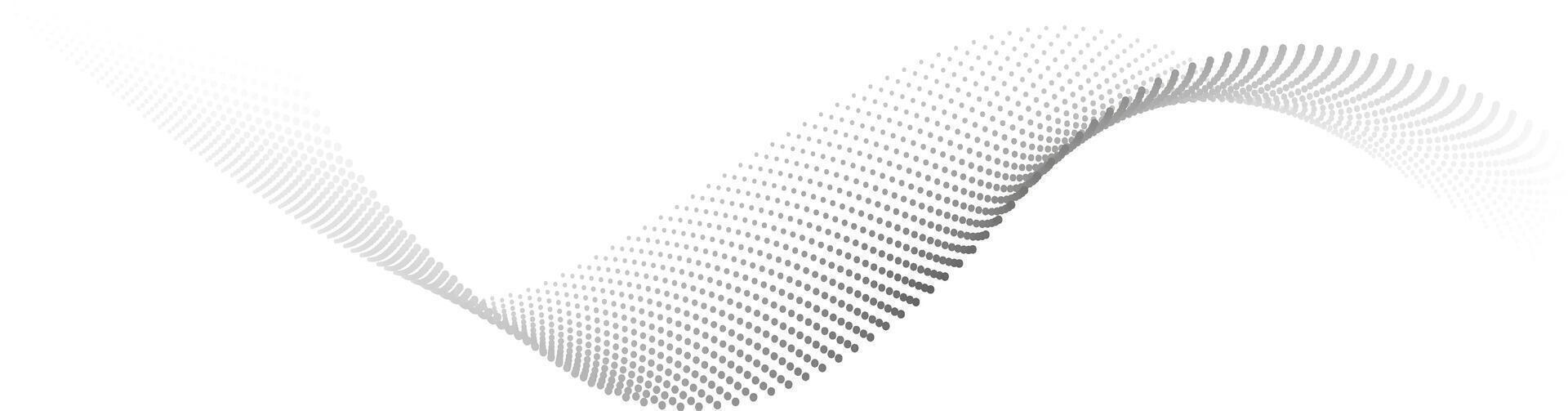 Abstract wave pattern forming digital information flow vector