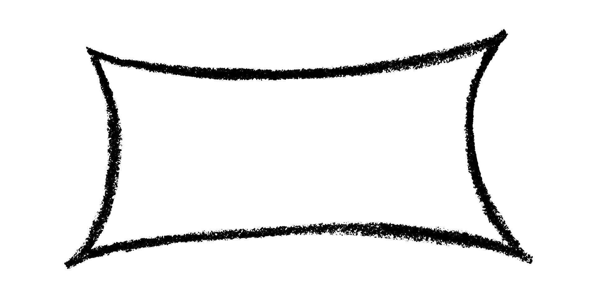 Hand drawn speech bubble Blank empty message box Textbox frame for banners, price tags, stickers, design label frame box vector