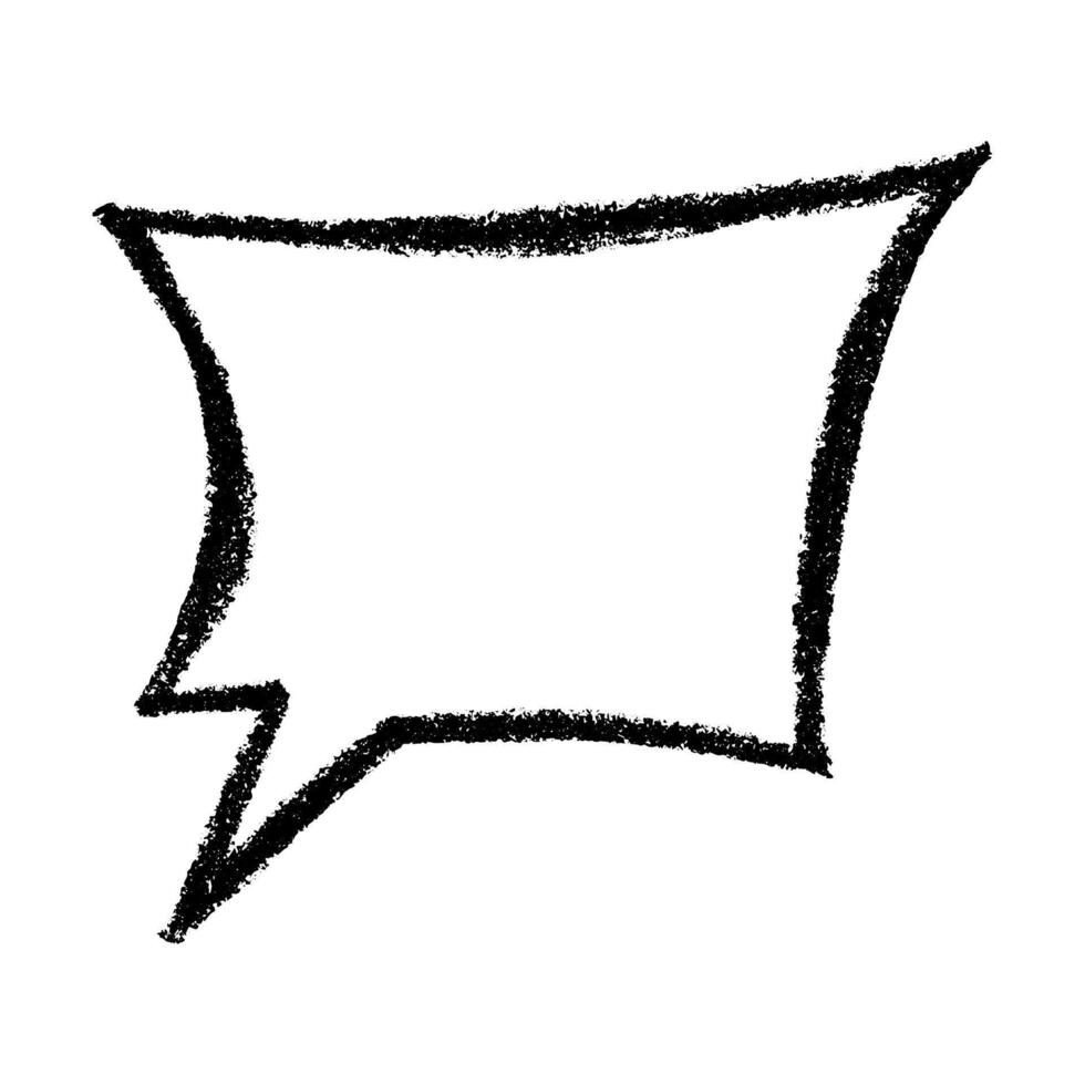 label frame idea Hand drawn speech bubble Blank empty message box Textbox frame for banners, price tags, stickers, design vector