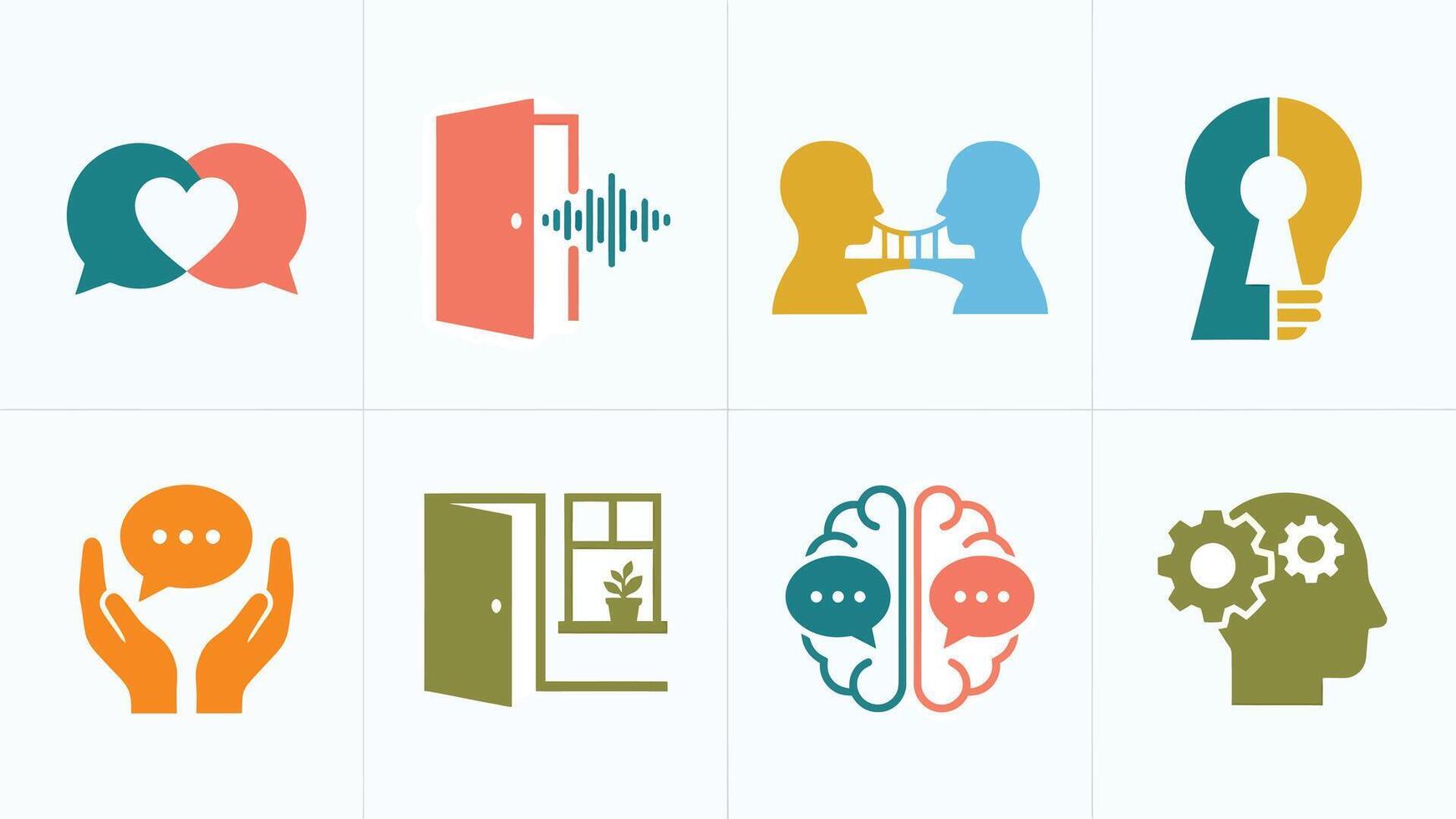 Abstract Communication and Idea Generation Concepts vector