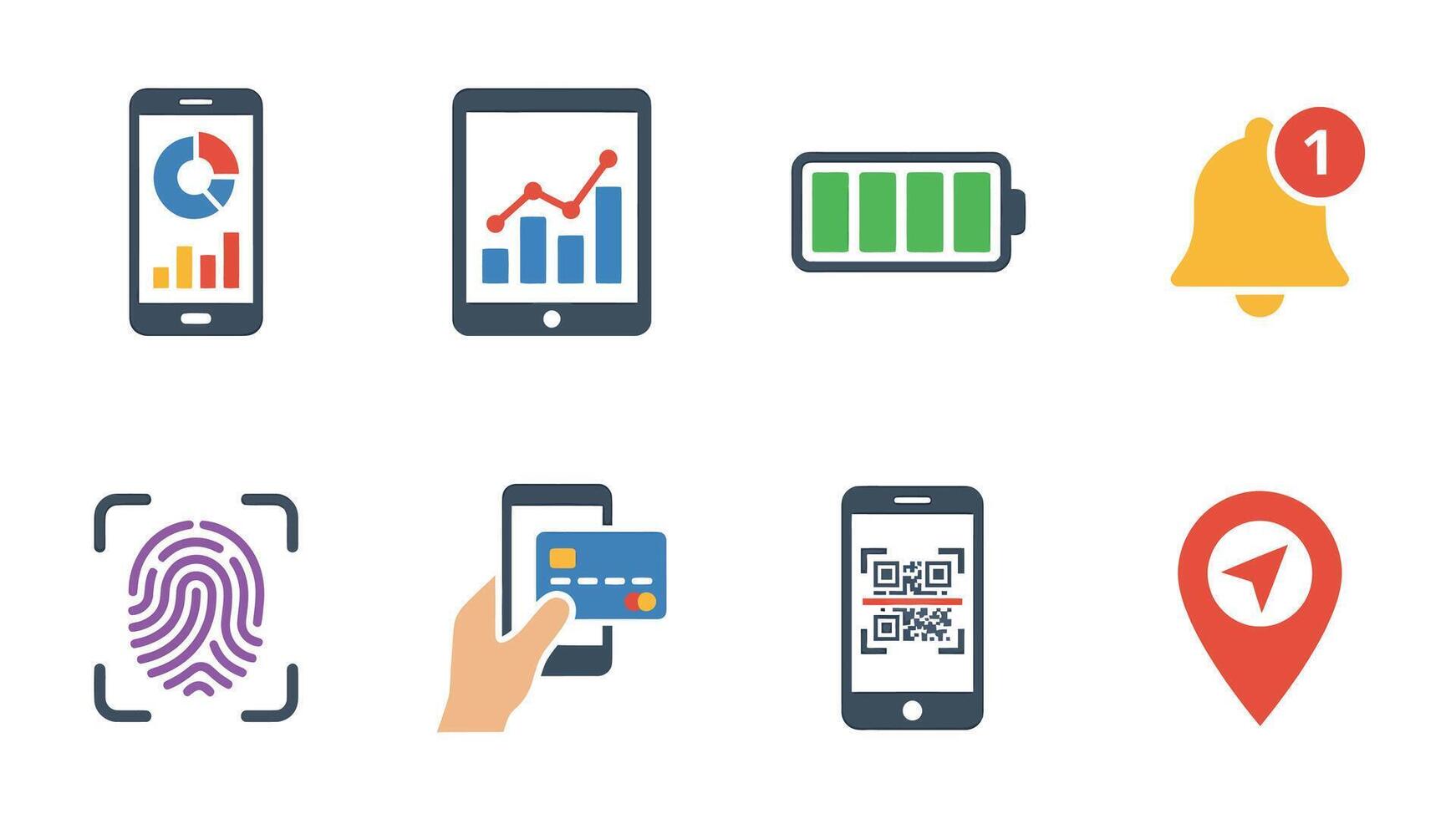 Digital Tech Service Icons Finance Data Security vector