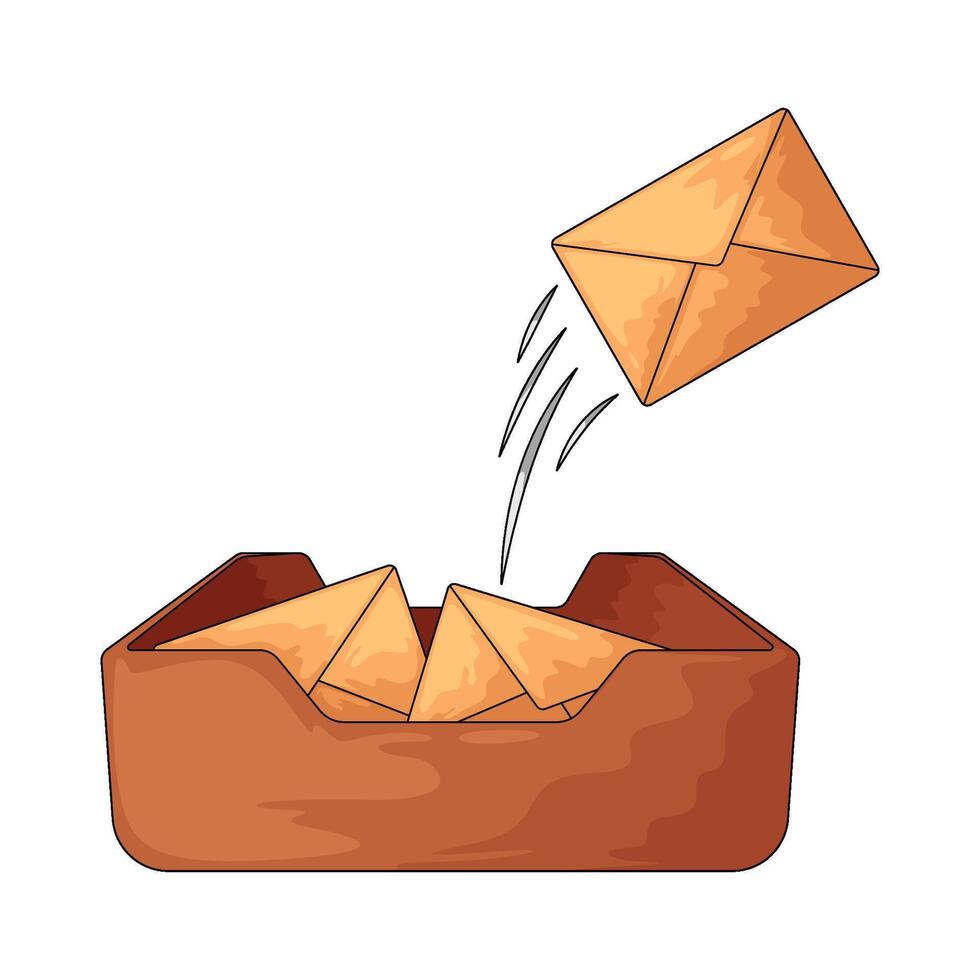 Incoming Mail in Inbox vector