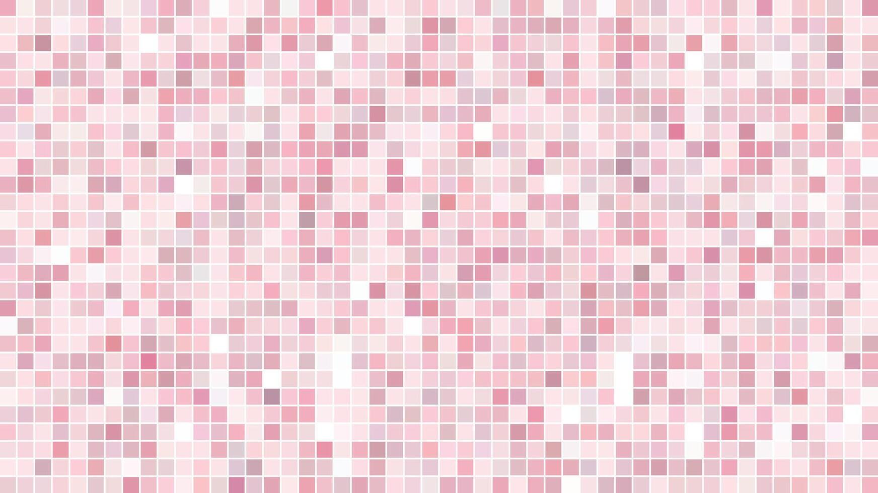 Delicate soft pink and mauve square tile mosaic grid abstract background vector