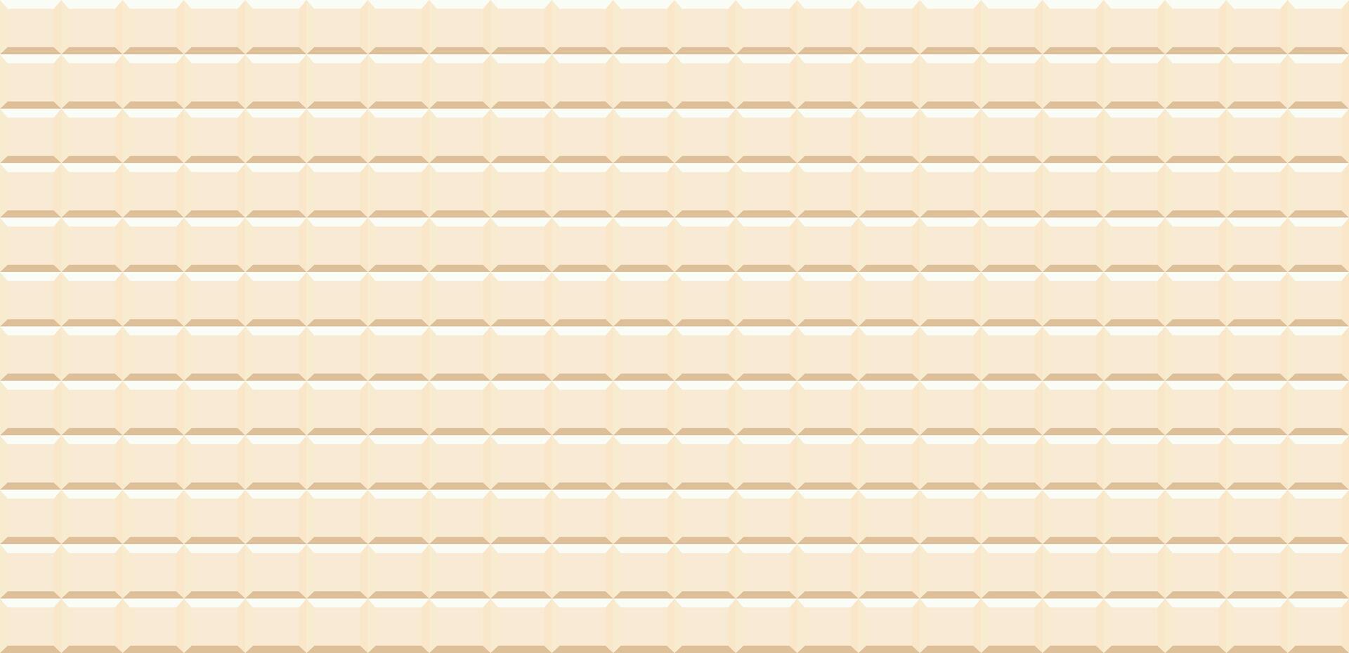Seamless light cream background of repeating horizontal rectangular wafer texture vector
