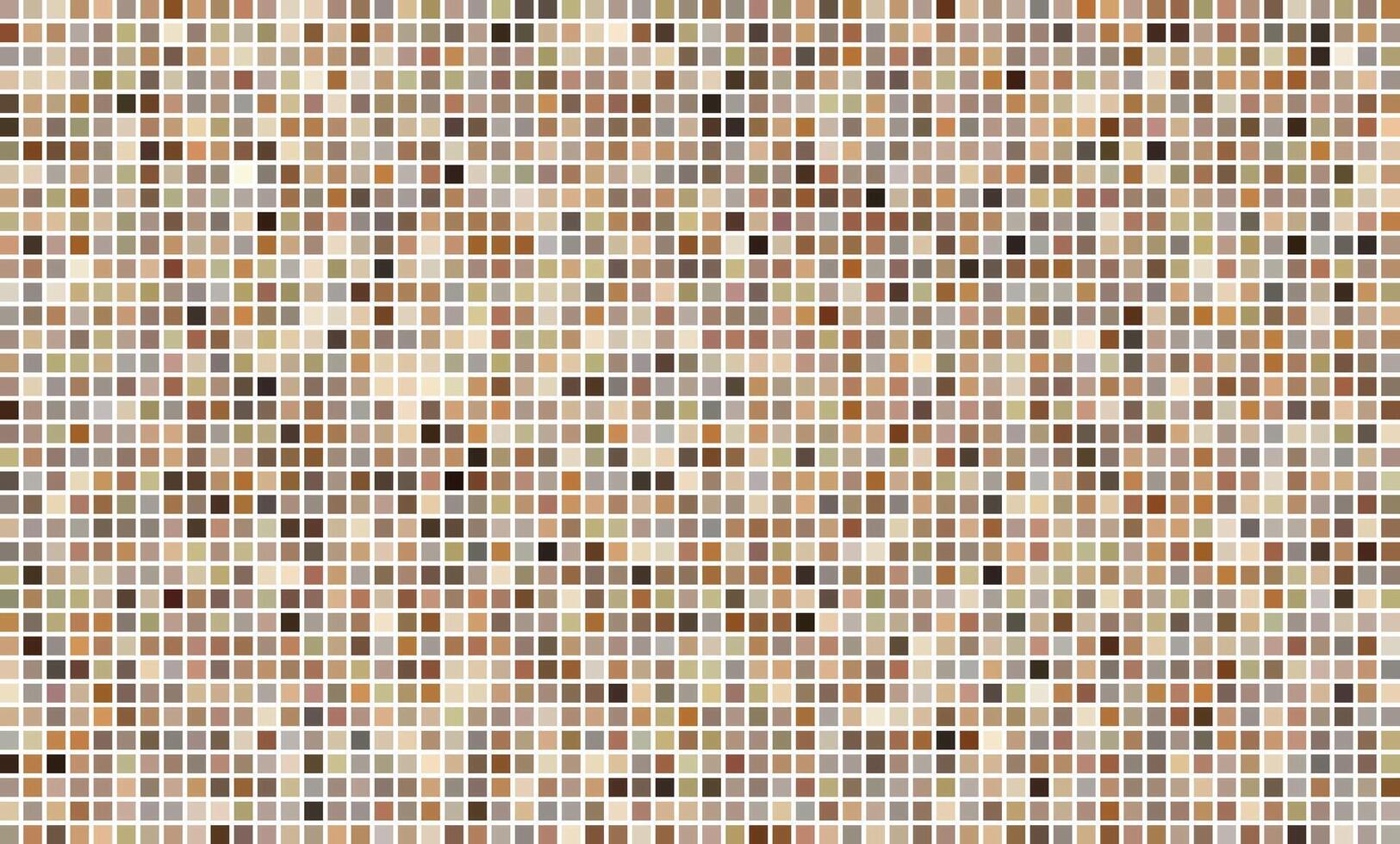 Warm earth tone pixelated grid with geometric square shapes as abstract background vector