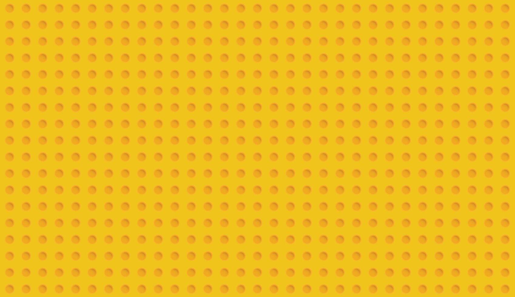 Seamless yellow background with embossed pattern resembling plastic toy bricks vector
