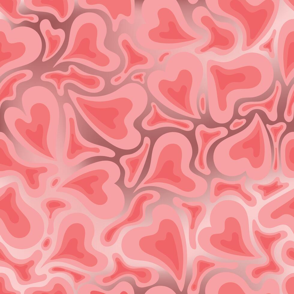 Flowing abstract heart-inspired shapes in soft pink tones creating a dreamy romantic texture. vector