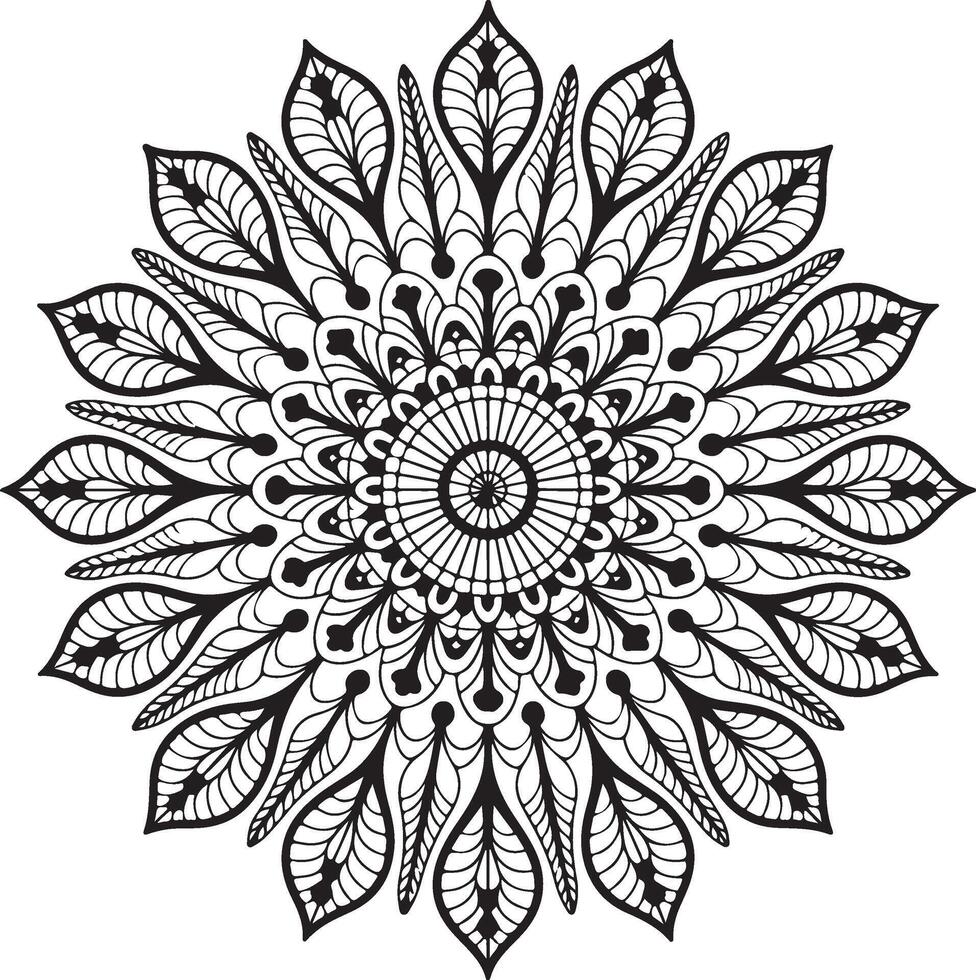 Intricate mandala design a detailed and decorative circular pattern vector