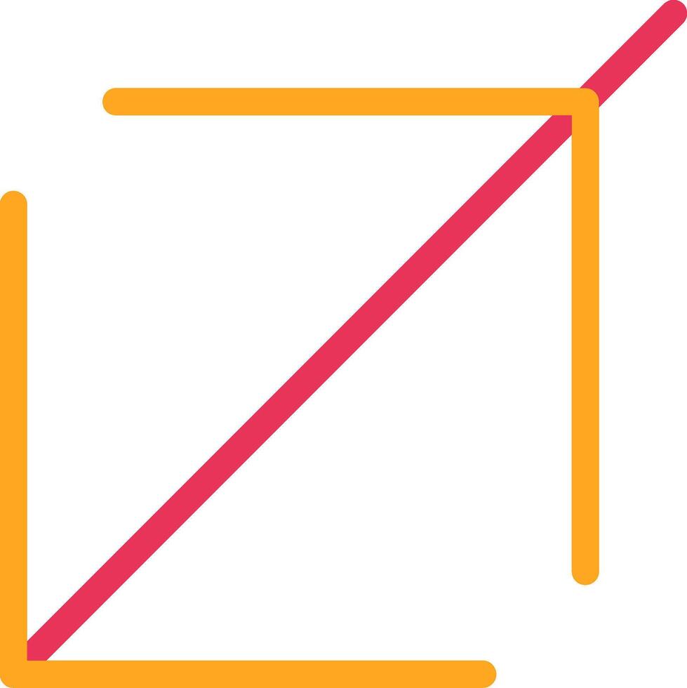 A red and yellow rectangle with a red line vector