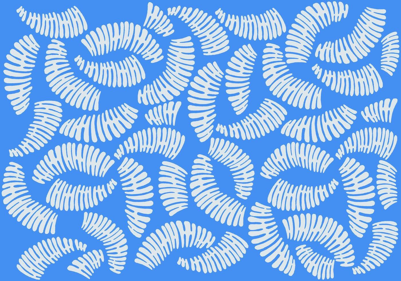 Abstract stripe shape Formations pattern background artistic of abstract textile motif, reminiscent of underwater life. The illustration created with simple lines and a vibrant blue backdrop print art vector