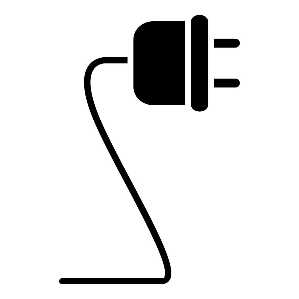 Power plug icon. Simple illustration of power plug icon for web design isolated on white background vector