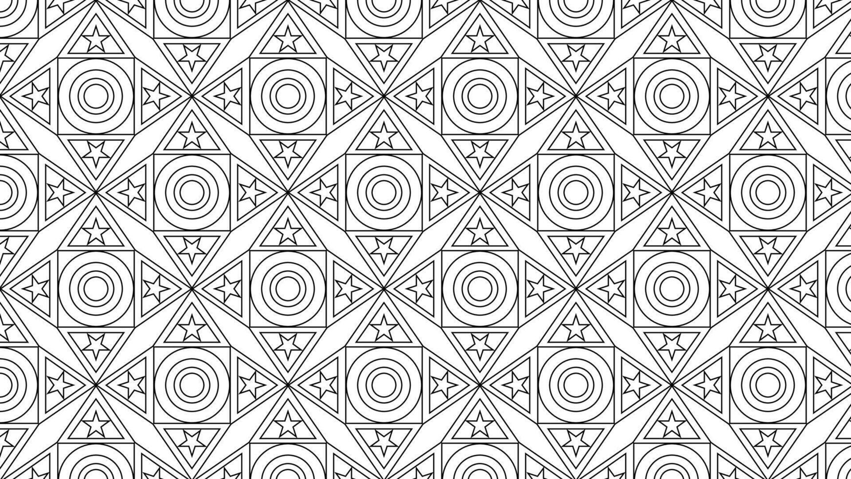 Geometric Pattern with Circles and Triangles. vector