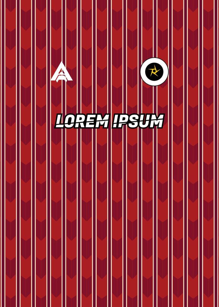 Red patterned design with text vector