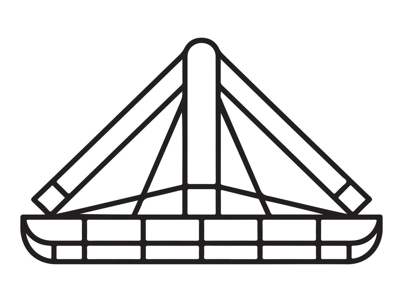 Abstract silhouette of an ocean cleanup technology device with flowing lines and water elements vector