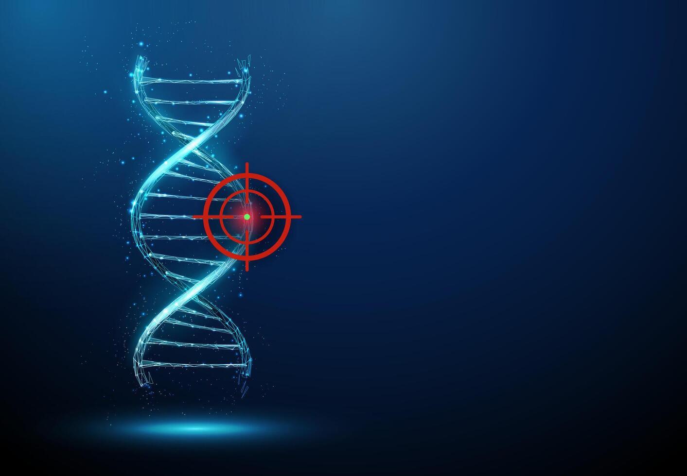DNA double helix with target overlay vector