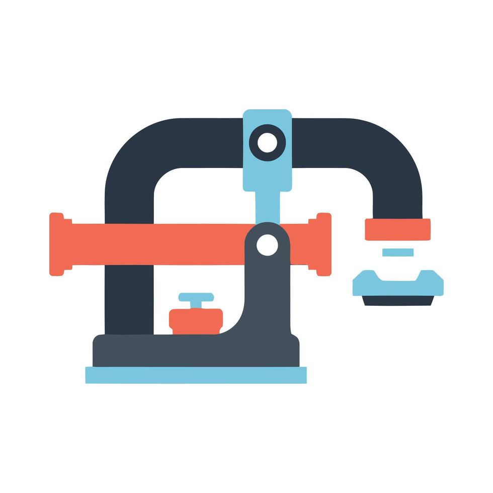 Abstract illustration of a scientific laboratory microscope with a sample slide vector
