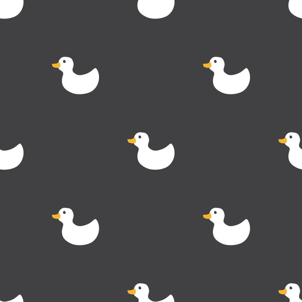 Cartoon rubber duck pattern in circular repeat vector