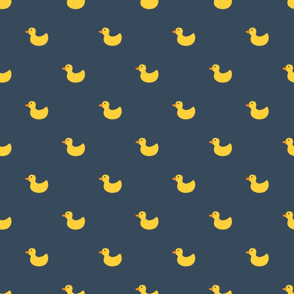Yellow duck pattern with playful expression vector