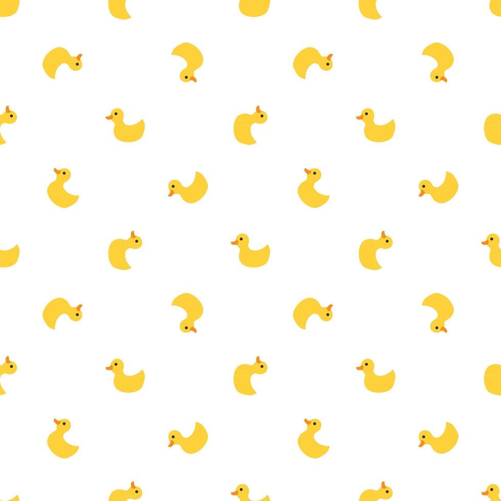 Rubber duck pattern with toy-like styling vector