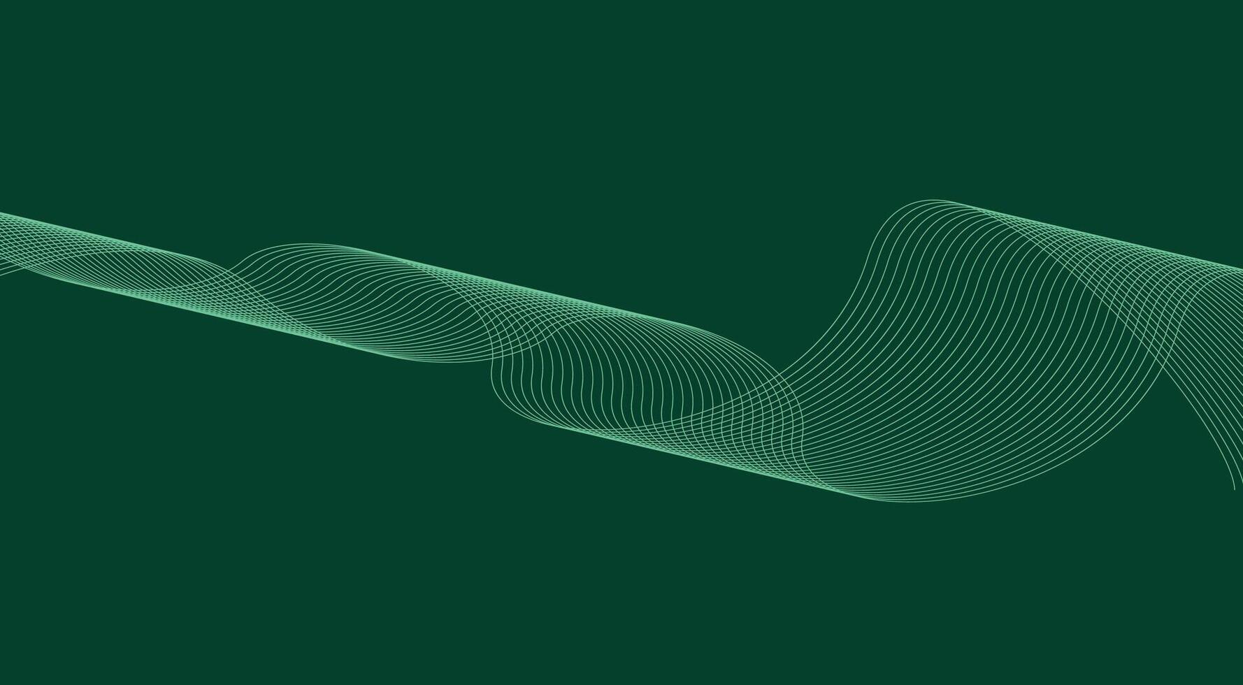 Blend Wave Background Green Cyan Abstract Design vector