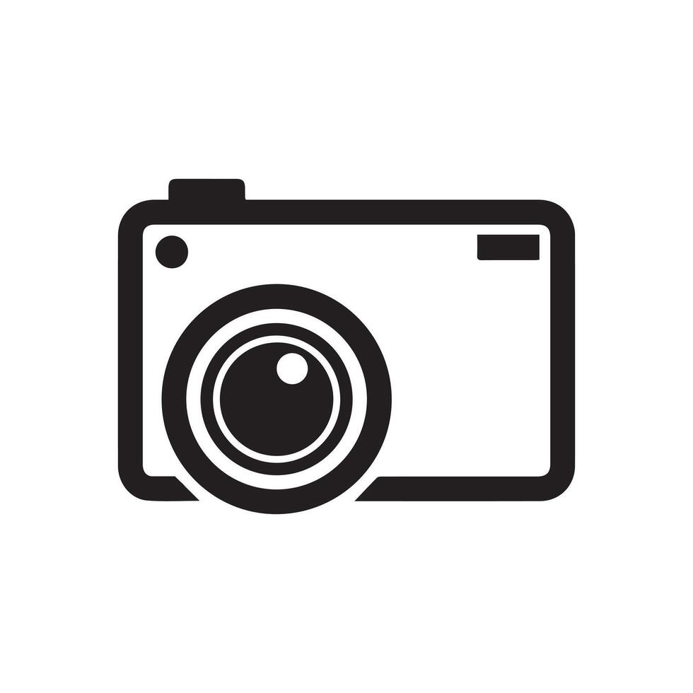 Versatile and sleek camera icon, symbolizing modern photography, digital imaging, and visual storytelling technology, ideal for web graphics, mobile applications, and multimedia projects vector