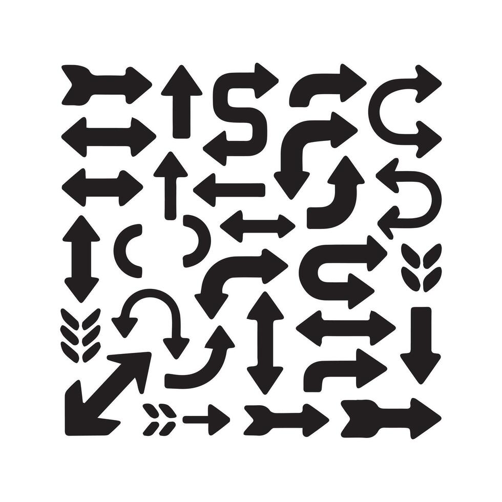 Arrows Set for Navigation, Direction, and Design Elements vector