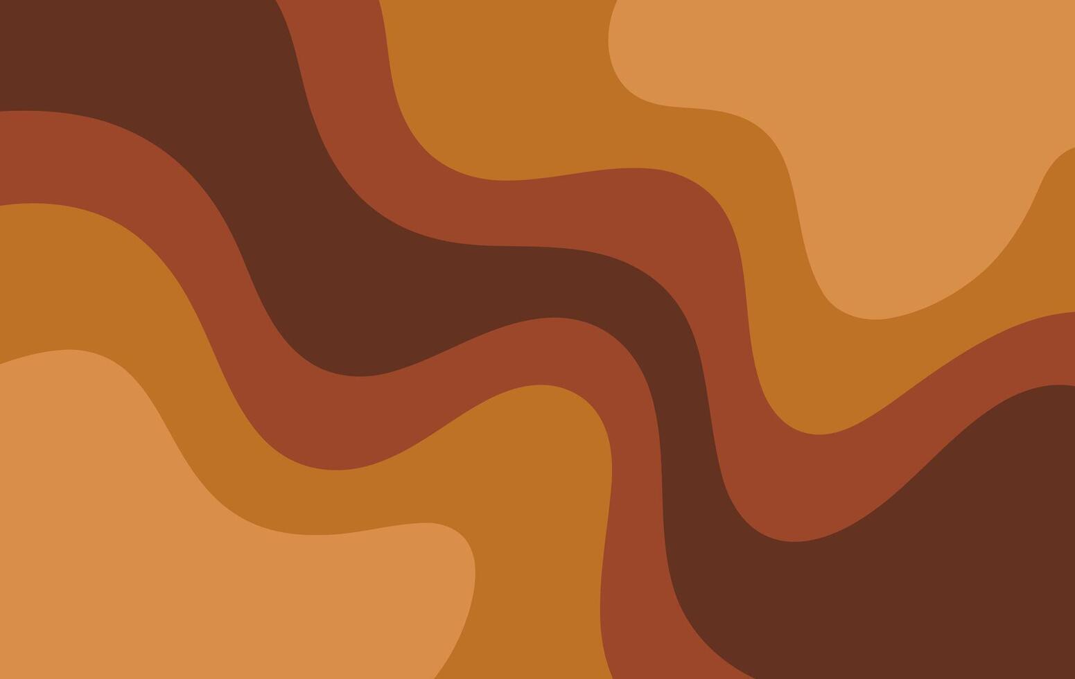 Smooth Wavy Brown and Orange Abstract Design for Modern Art and Graphic Projects vector