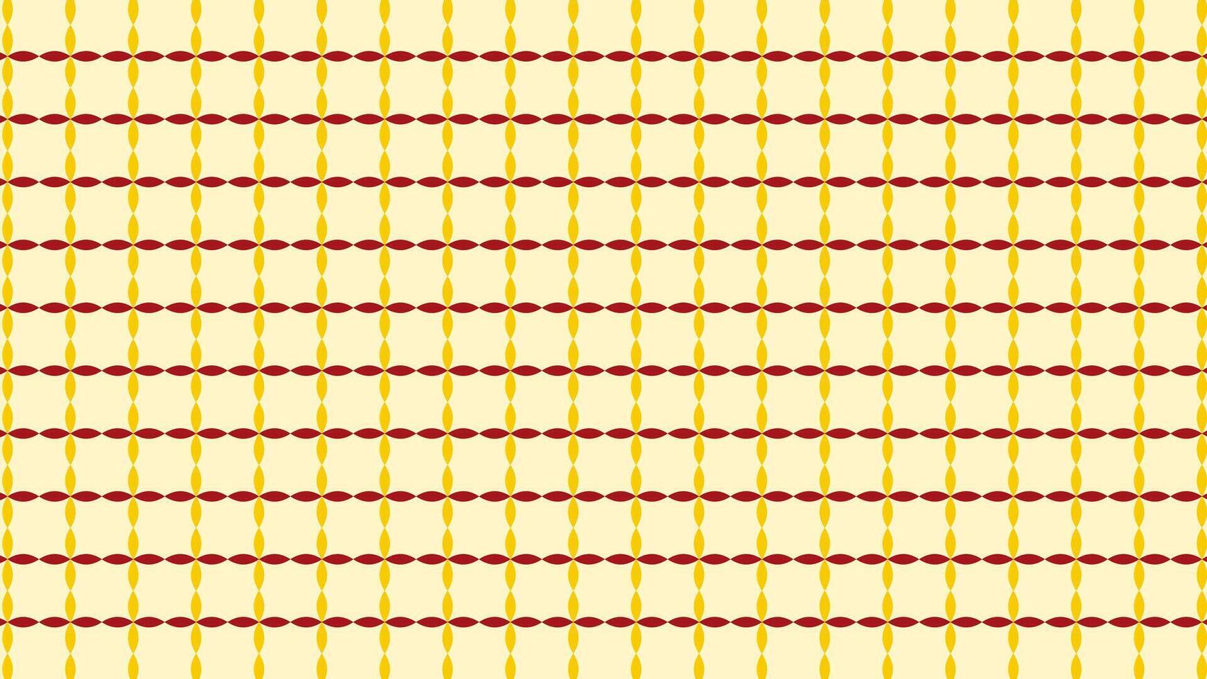 Italian ceramic-inspired pattern with intricate lattice shapes in warm red and yellow tones. vector