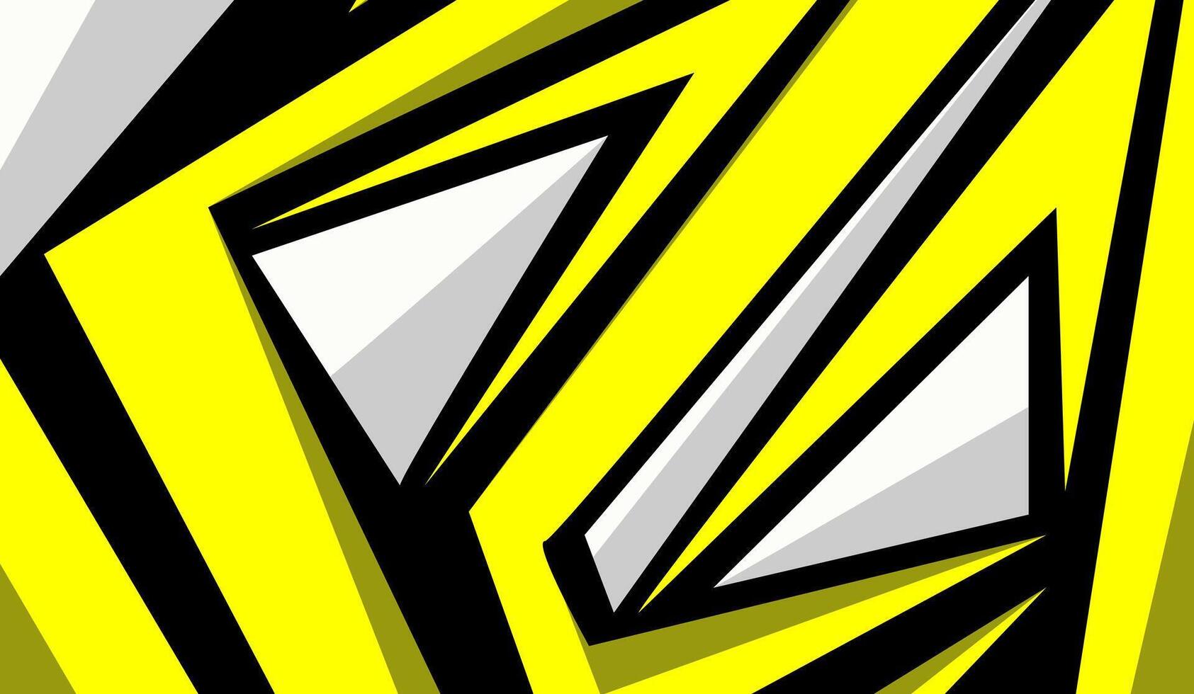 Yellow and black angular abstract background, designed for competitive sports branding and dynamic e-sports layouts. vector