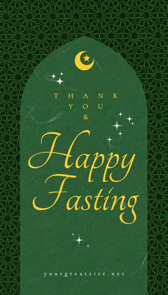 Thank You and Happy Fasting Ramadhan Card template