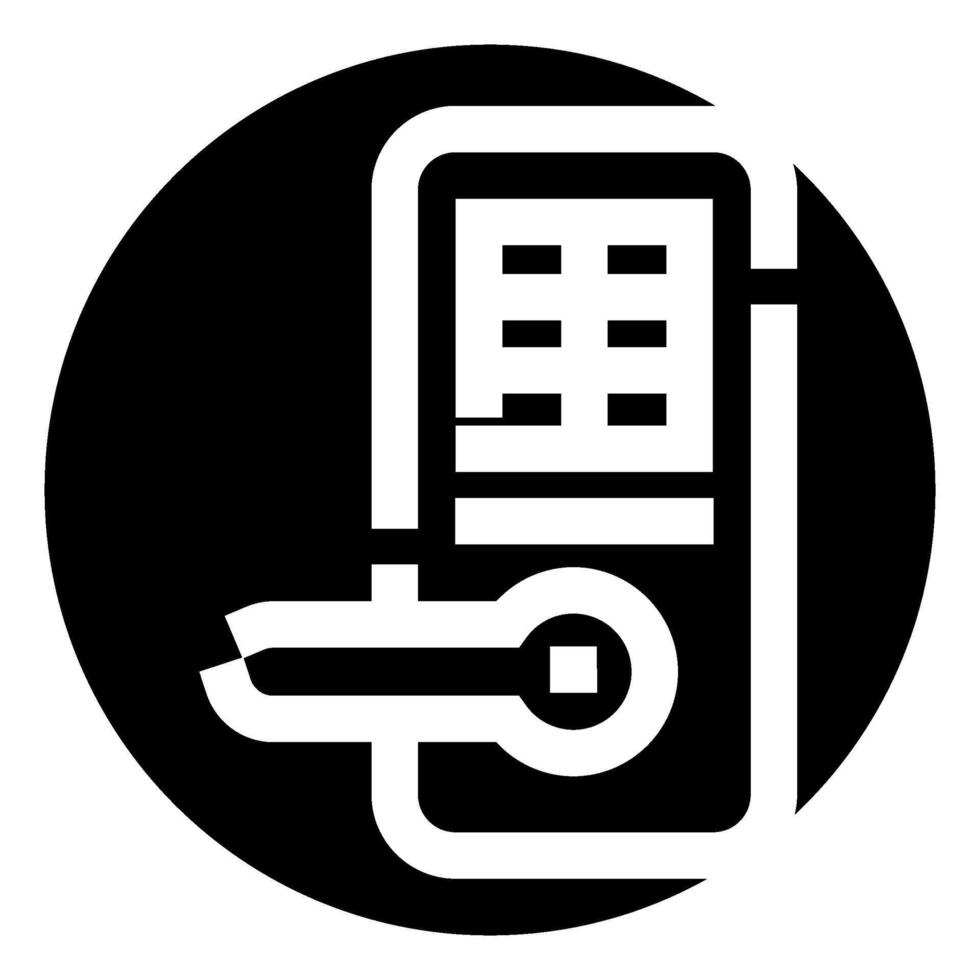 Smart door lock keypad digital access security icon vector