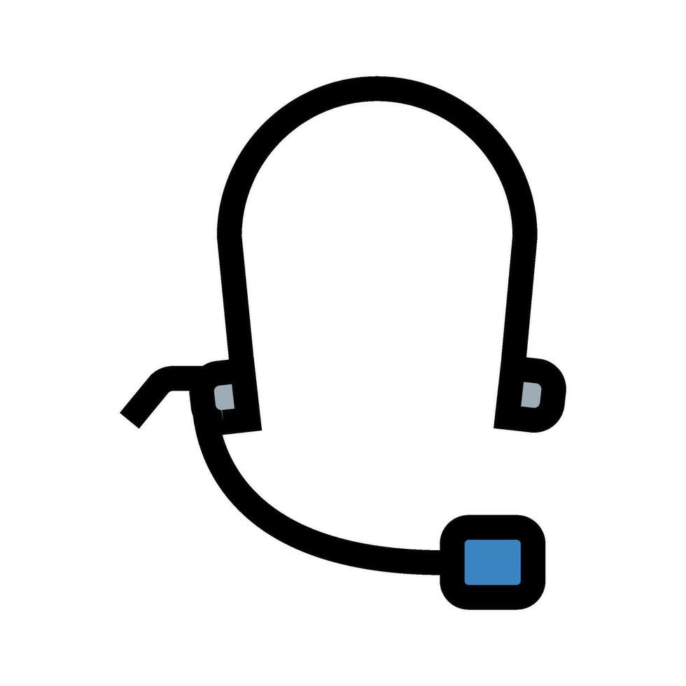 Headset with microphone representing customer service support vector