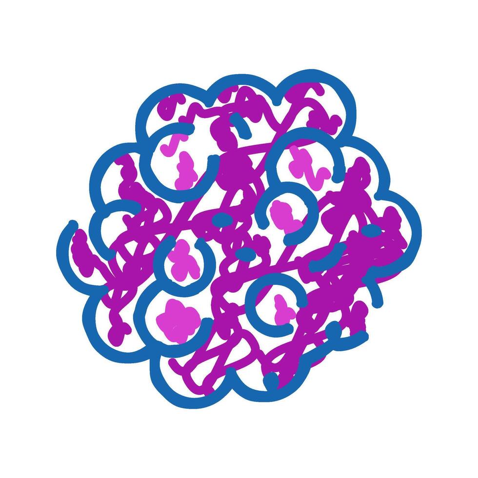 Abstract brain doodle representing complex thoughts and ideas vector