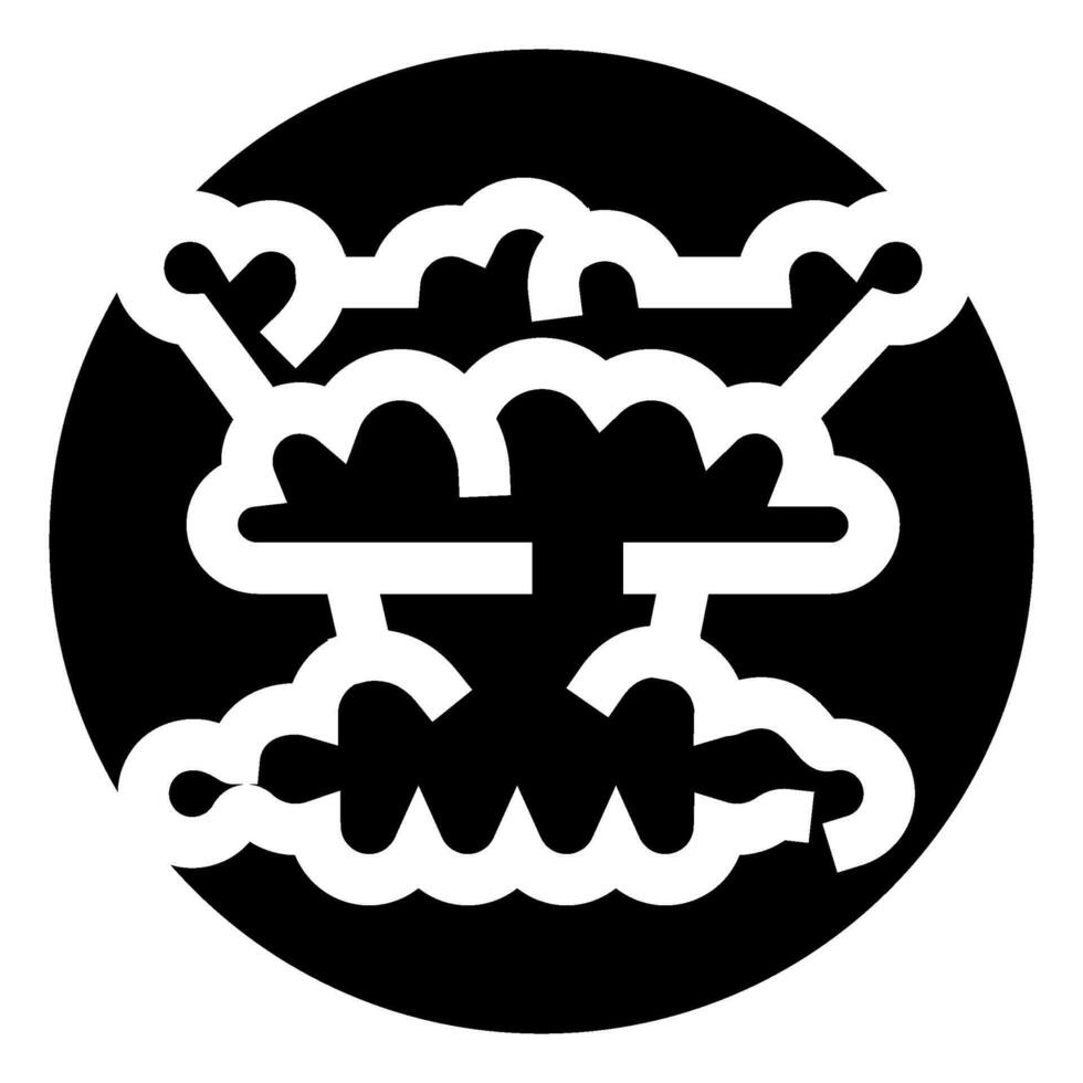 Brain clouds network icon representing artificial intelligence vector