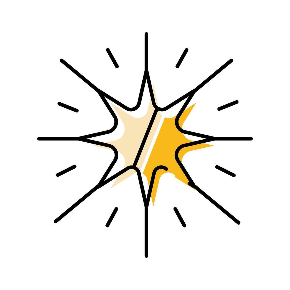 Sparkle explosion effect graphic icon with rays vector
