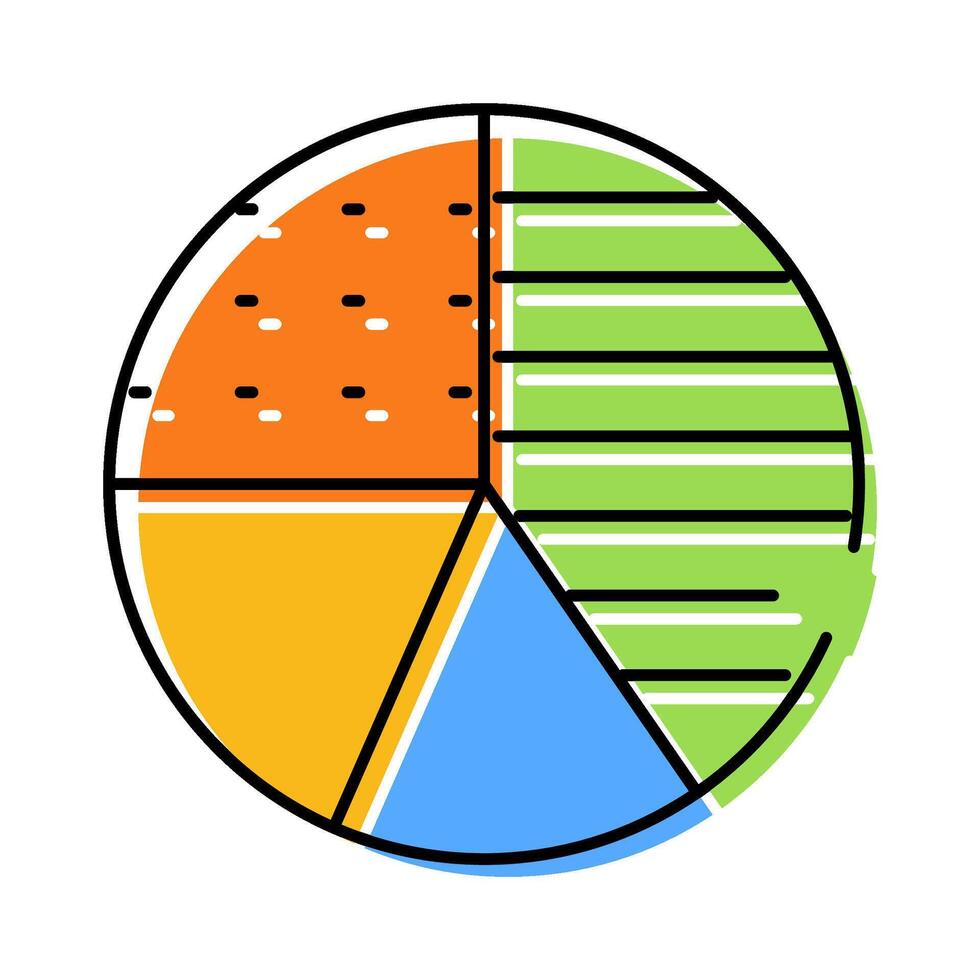 Pie chart visualizing data statistics analysis information vector