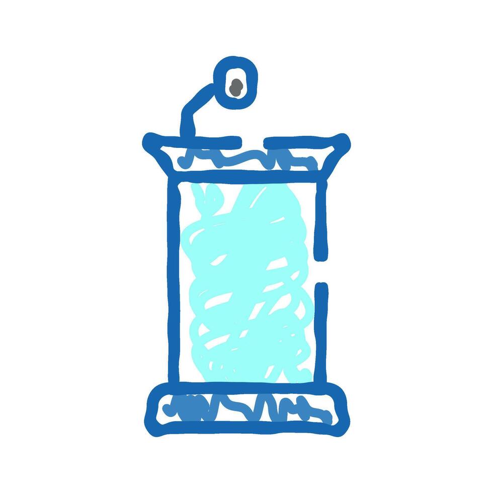 Lectern podium with microphone for public speaking icon vector