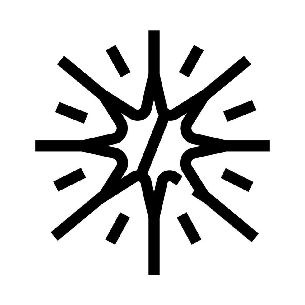 Exploding starburst firework icon for celebration vector