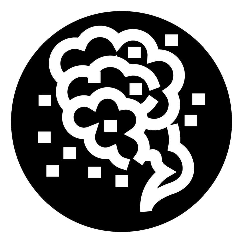 Brain with digital pixels representing memory loss concept vector