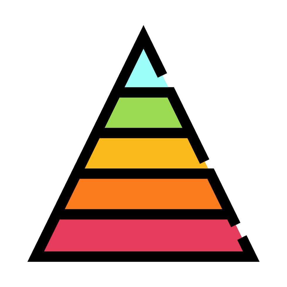 Pyramid chart visualizing maslow's hierarchy of needs concept vector