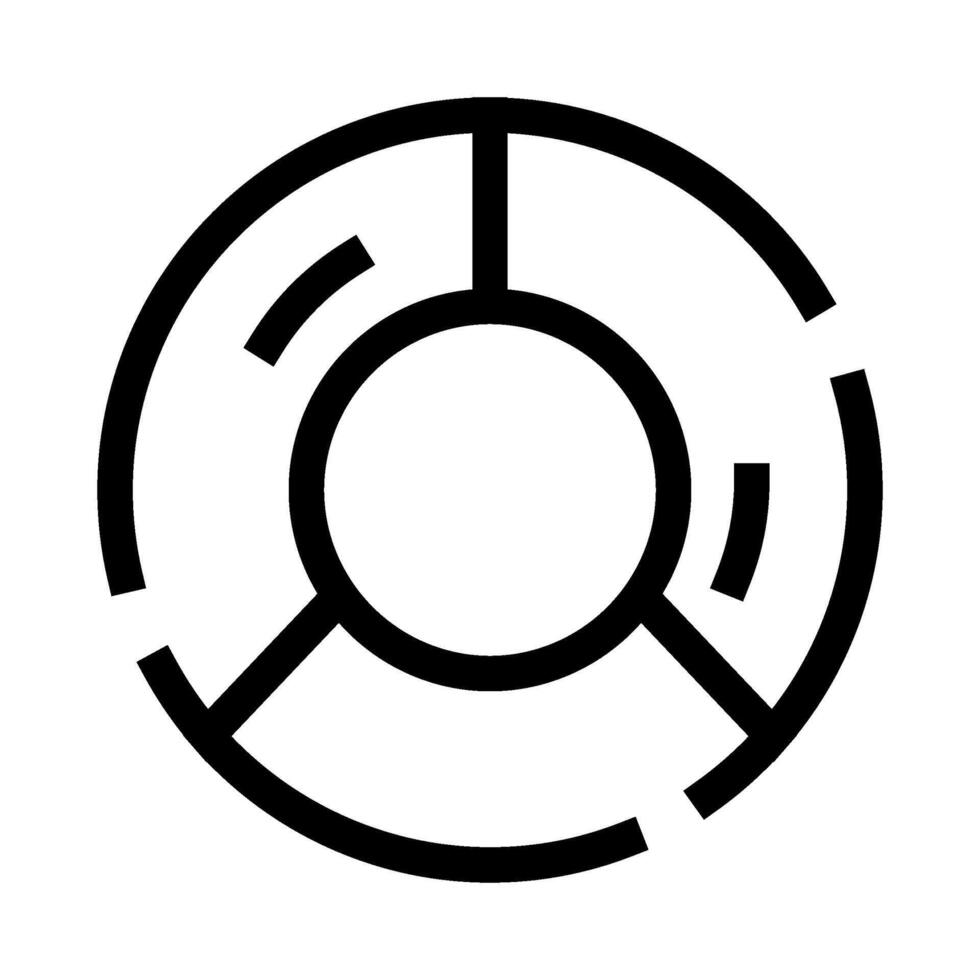 Abstract circular diagram showing process or data segments vector